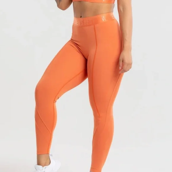 Burnt orange yoga pants on sale